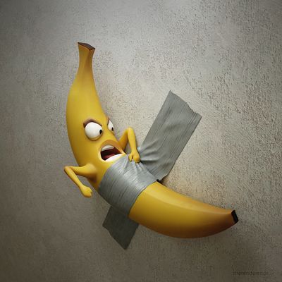 הבננה שהוצמדה לקיר